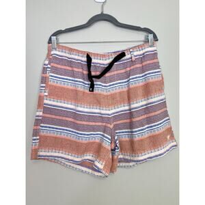 Without Walls Urban Outfitters Men’s Belted Cotton Striped Retro Shorts Large